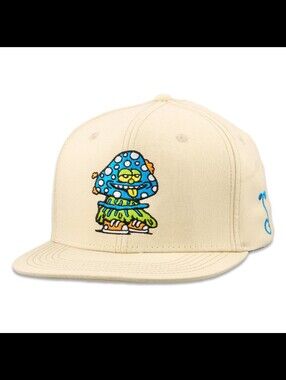 Grassroots California x Killer Acid Mushroom Tan Snapback Hat (Limited Edition)